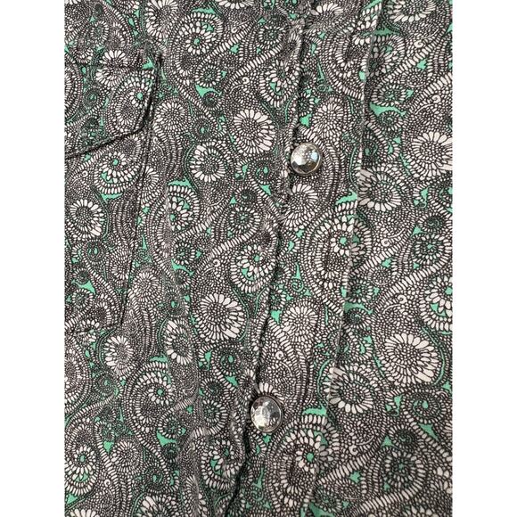 Cowgirl Legend Western Shirt XL Short Sleeve Snap Front Western Pattern - Picture 4 of 6